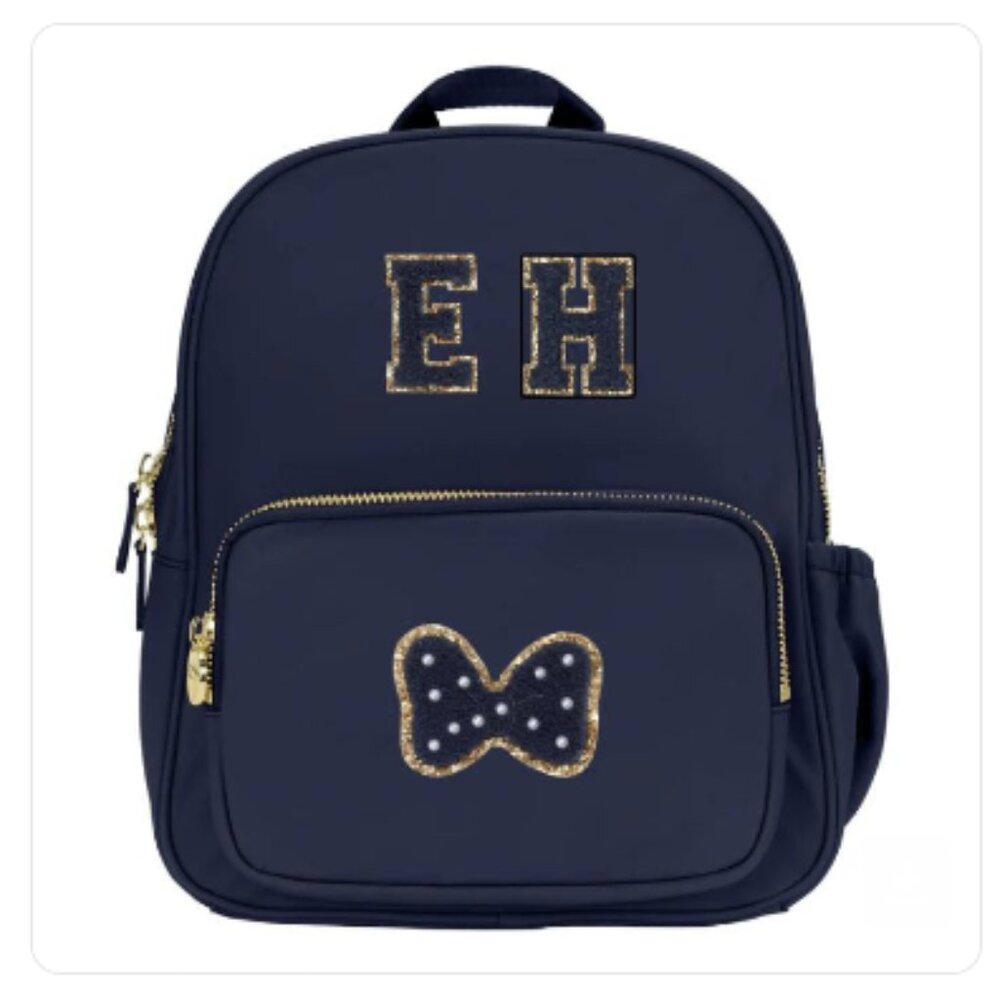 Stoney Clover Mini Backpack in Navy with EH initials
